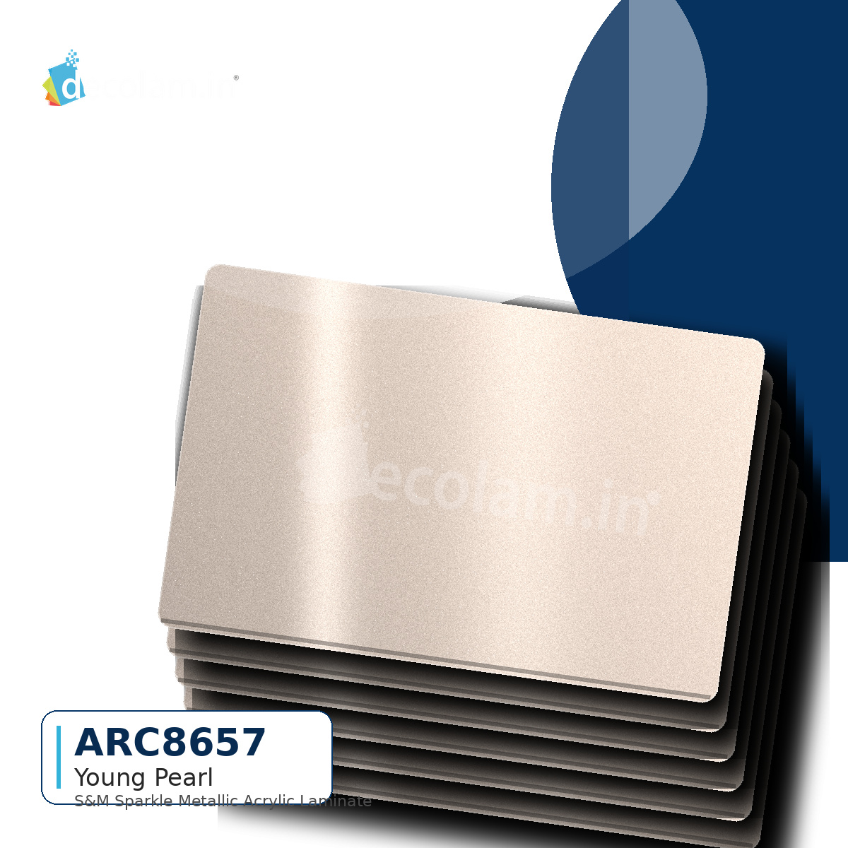 Decolam S&M Series ARC 8657 Young Pearl Acrylic Laminate image 1