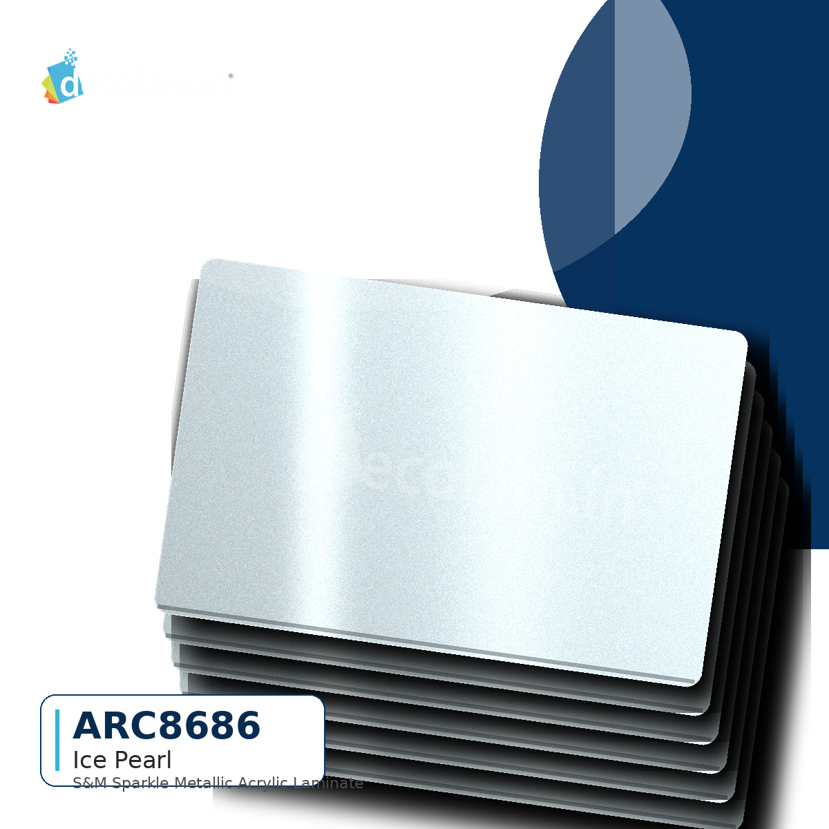 Decolam S&M Series ARC 8686 Ice Pearl Acrylic Laminate image 1