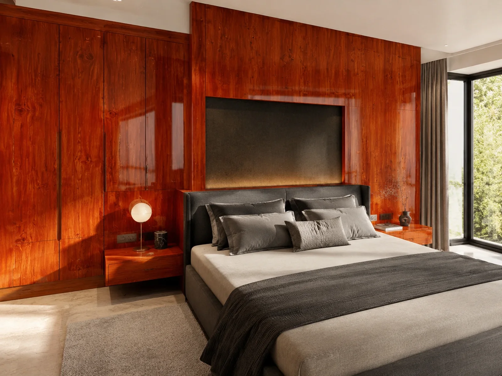 Padouk Veneer ARC Acrylic Laminate ARC 9633 lifestyle application